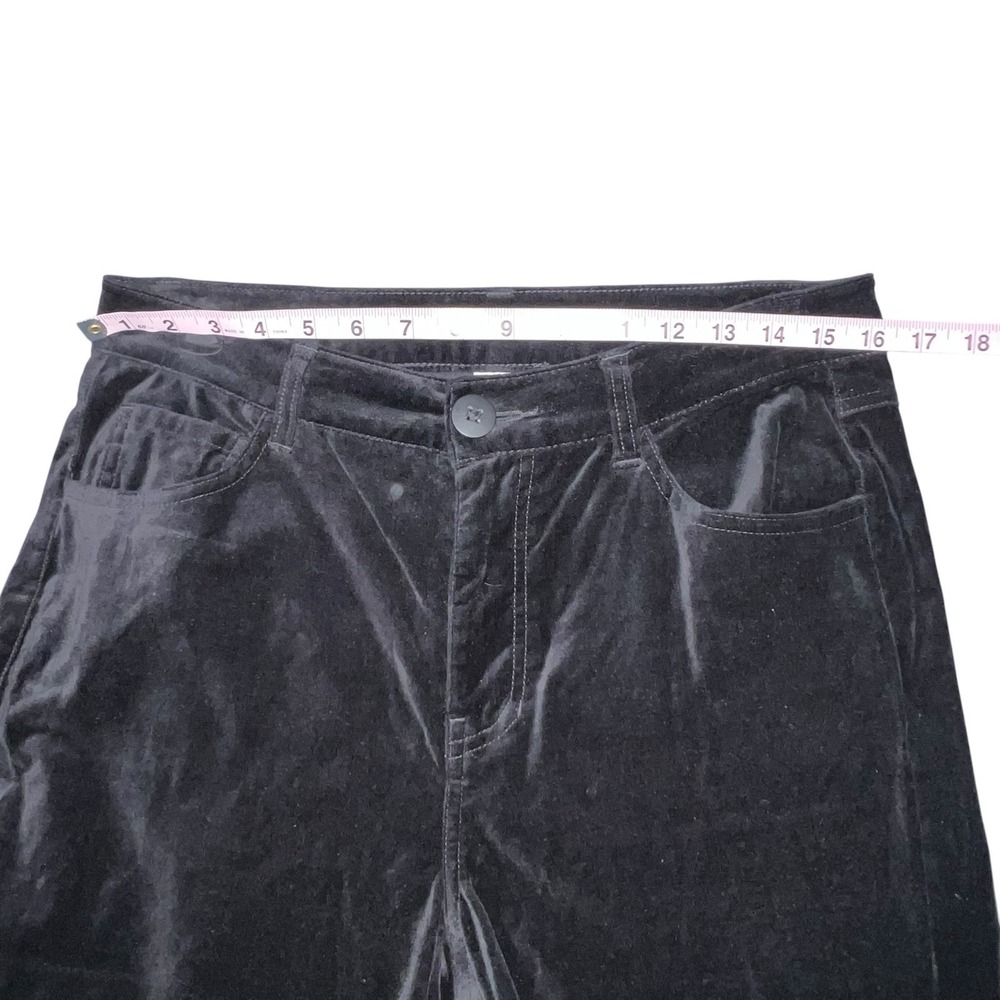 CAbi 4073 Gala Velvet Pants Women 10 High Rise Stretch Cotton Zip Closure Black - Picture 5 of 10